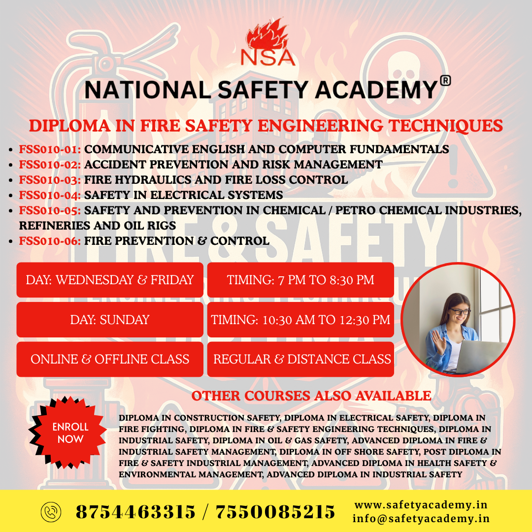 DIPLOMA IN FIRE SAFETY ENGINEERING TECHNIQUES
